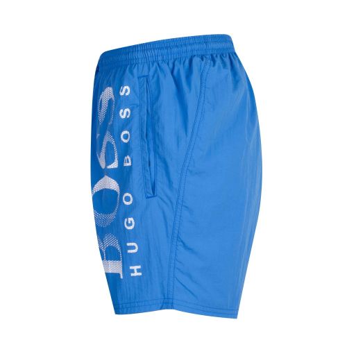 Mens Bright Blue Octopus Side Logo Swim Shorts 74465 by BOSS from Hurleys
