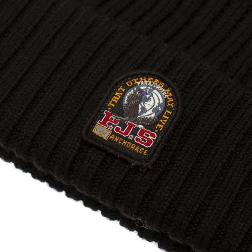 Boys Black Rib Knit Hat 91864 by Parajumpers from Hurleys