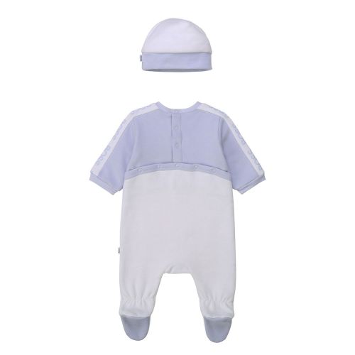Baby Pale Blue Babygrow & Hat Set 75654 by BOSS from Hurleys