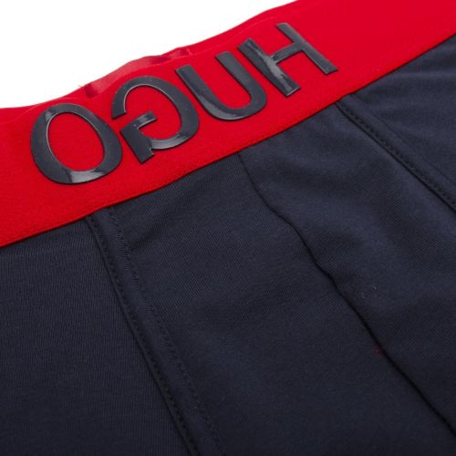 Mens Navy/Red Iconic Logo Trunks 51835 by HUGO from Hurleys