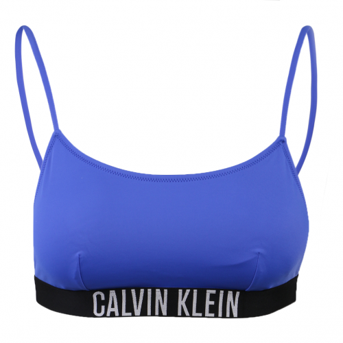 Womens Vivid Bluebell Logo Band Bralette Bikini Top 107265 by Calvin Klein from Hurleys