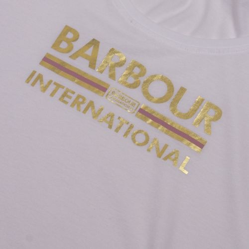 Womens White Hurricane S/s T Shirt 73408 by Barbour International from Hurleys
