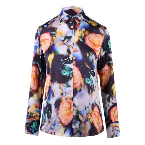 Womens Black Rose Print L/s Shirt 98985 by PS Paul Smith from Hurleys