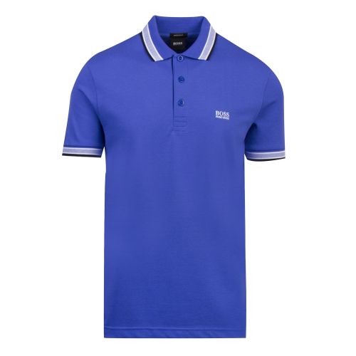 Athleisure Mens Medium Blue Paddy Regular Fit S/s Polo Shirt 55016 by BOSS from Hurleys