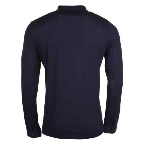 Mens Navy Scooby Textured L/s Polo Shirt 23659 by Ted Baker from Hurleys