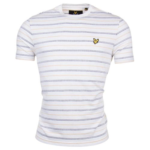 Mens Oatmeal Marl Pick Stitch S/s Tee Shirt 10814 by Lyle & Scott from Hurleys