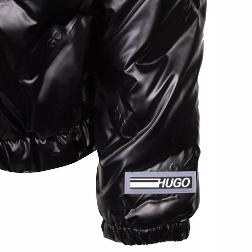Womens Black Fariana-1 Shiny Padded Jacket 95258 by HUGO from Hurleys