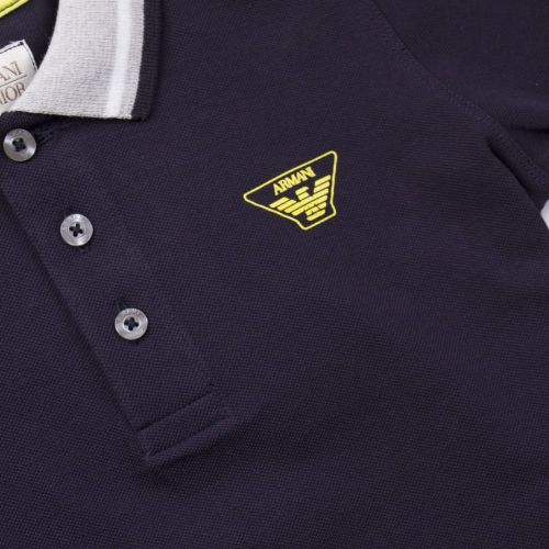 Boys Navy Small Logo S/s Polo Shirt 19740 by Armani Junior from Hurleys
