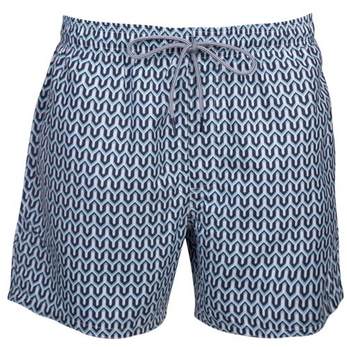 Mens Turquoise Hermit Geo Swim Shorts 40266 by Ted Baker from Hurleys