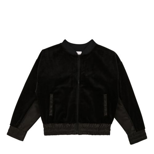 Girls Black Velvet Sweat Jacket 45377 by DKNY from Hurleys