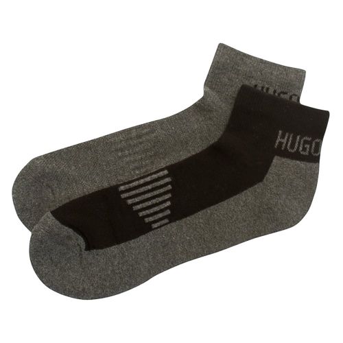 Mens Medium Grey 2 Pack Trainer Socks 10037 by BOSS from Hurleys