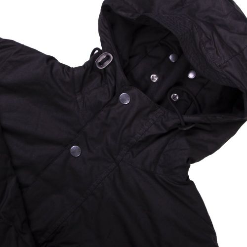 Mens Black Brookdale Waxed Parka Coat 97445 by Barbour International from Hurleys