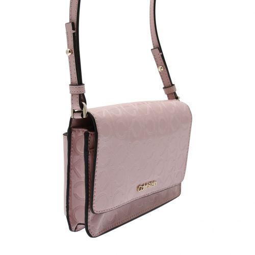 Womens Silver Pink Must Embossed Phone Crossbody Bag 76912 by Calvin Klein from Hurleys
