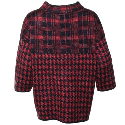 Womens Black & Riot Red Dogstooth Check Knits Jumper 14570 by French Connection from Hurleys