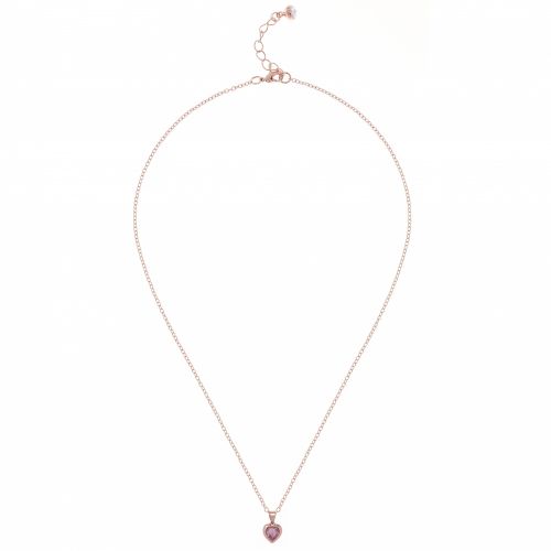 Womens Rose Gold/Pale Pink Hannela Crystal Heart Pendant 40639 by Ted Baker from Hurleys