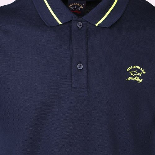Mens Navy Neon Trim S/s Polo Shirt 105850 by Paul And Shark from Hurleys