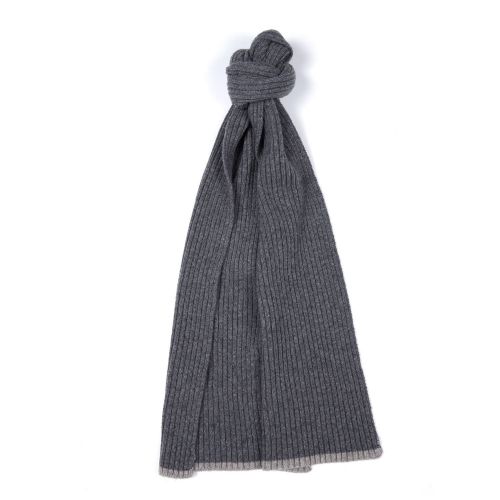 Mens Grey Cromer Beanie & Scarf Gift Set 47483 by Barbour from Hurleys