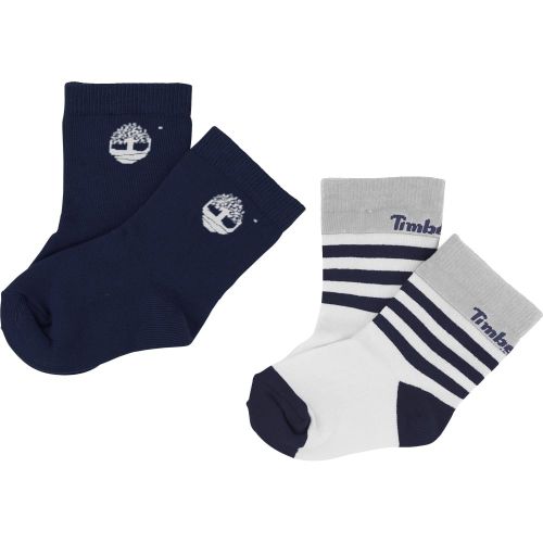 Baby Navy & White 2 Pack Socks 13341 by Timberland from Hurleys