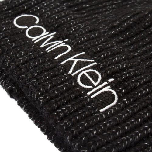 Womens Black Logo Knit Beanie 79682 by Calvin Klein from Hurleys