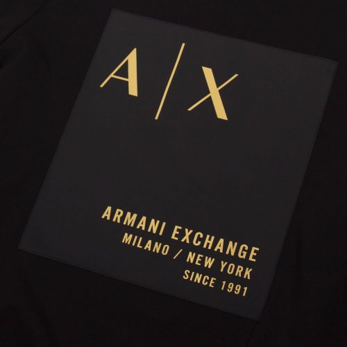 Mens Black Large Gold Patch Sweat Top 92589 by Armani Exchange from Hurleys