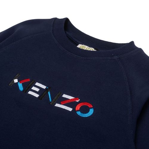 Boys Navy Colour Logo Sweat Top 90247 by Kenzo from Hurleys