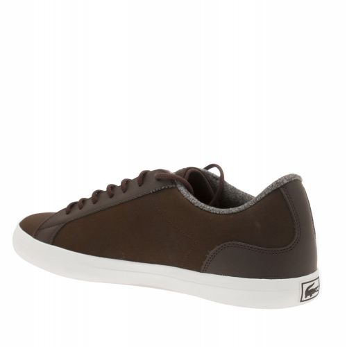 Mens Dark Brown Lerond Leather Trainers 34827 by Lacoste from Hurleys