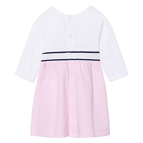 Baby White/Pink Logo Waistband Dress 95999 by BOSS from Hurleys