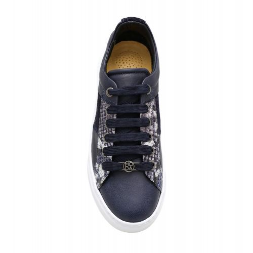 Womens Navy Snake Auran Trainers 98136 by Moda In Pelle from Hurleys