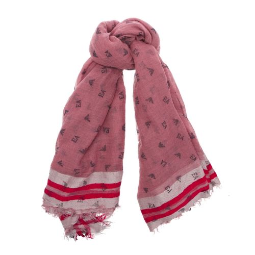 Womens Pink Multi Logo Scarf 29118 by Emporio Armani from Hurleys