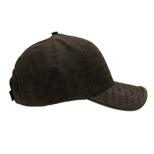 Mens Black All Over Logo Cap 69719 by Armani Jeans from Hurleys