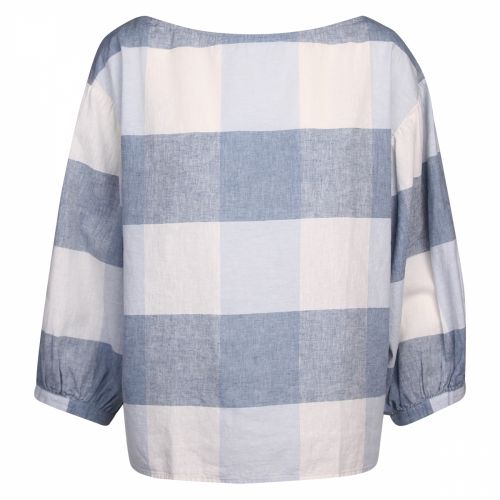 Casual Womens Blue Ergila Check Top 37656 by BOSS from Hurleys