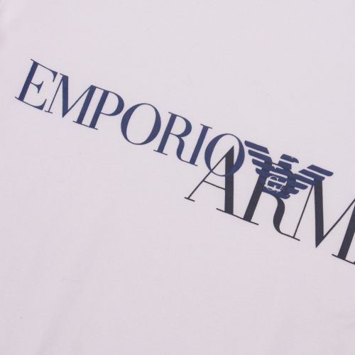 Mens White Megalogo Slim Fit S/s T Shirt 37261 by Emporio Armani Bodywear from Hurleys