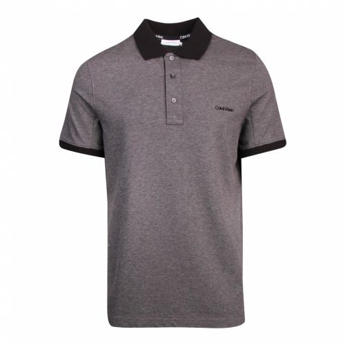 Mens Dark Grey Tone on Tone Logo S/s Polo Shirt 52152 by Calvin Klein from Hurleys