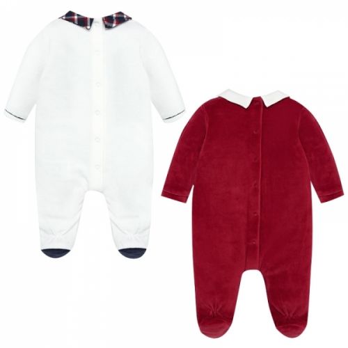 Baby Red/White London Guard Two Pack Babygrow 48333 by Mayoral from Hurleys
