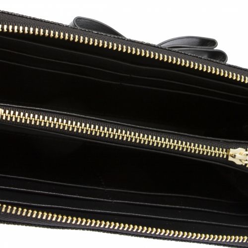 Womens Black Aine Bow Zip Around Matinee Purse 40406 by Ted Baker from Hurleys