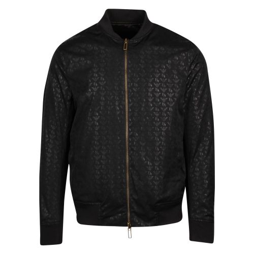 Mens Black Eagle Branded Reversible Jacket 45655 by Emporio Armani from Hurleys