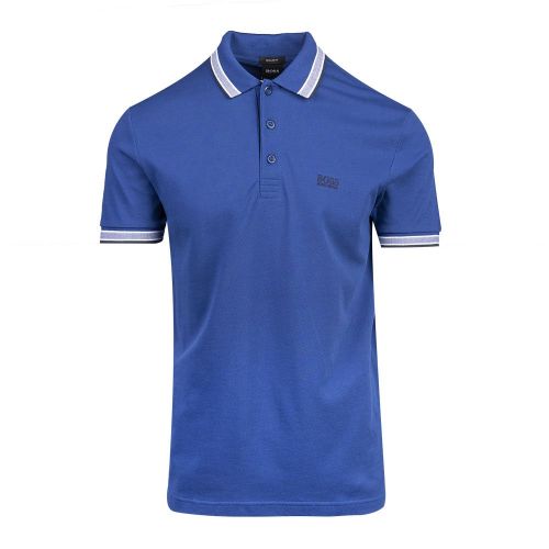 Athleisure Mens Bright Blue Paddy Regular Fit S/s Polo Shirt 99670 by BOSS from Hurleys