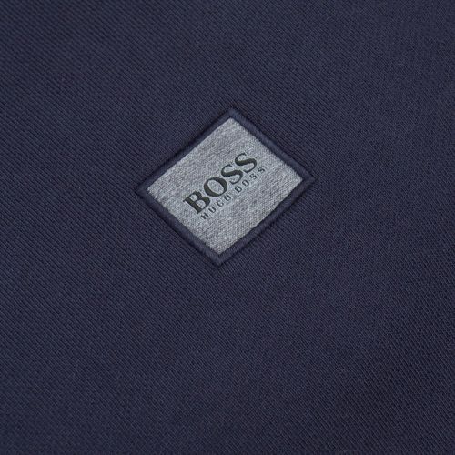 Orange Mens Dark Blue Zissou UK Funnel Zip Through Sweat Jacket 25165 by BOSS from Hurleys