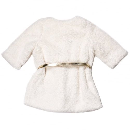 Baby White Belted Faux Fur Coat 65599 by Billieblush from Hurleys