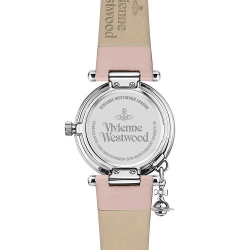 Womens Pink/Silver Orb Pastelle Leather Watch 44354 by Vivienne Westwood from Hurleys