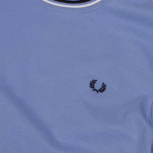 Mens Sky Blue Twin Tipped S/s T Shirt 42944 by Fred Perry from Hurleys