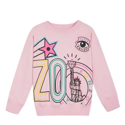 Junior Bubble Pink Guillema Sweat Top 45809 by Kenzo from Hurleys