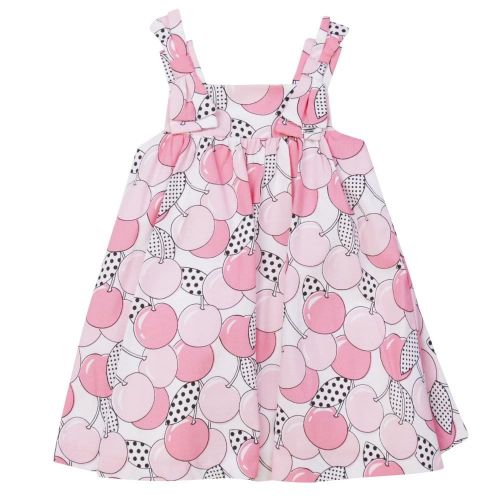 Girls Rose Cherry Bow Dress 22521 by Mayoral from Hurleys