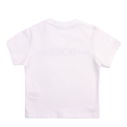 Toddler White Branded Chest Line S/s T Shirt 85230 by BOSS from Hurleys