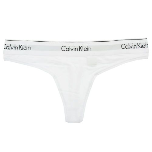 Womens White Classic Thong 8658 by Calvin Klein from Hurleys