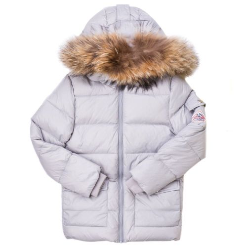 Girls Souris Authentic Fur Hooded Shiny Jacket (8yr+) 65831 by Pyrenex from Hurleys