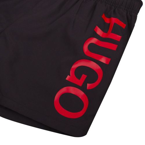 Mens Black/Red Abas Logo Swim Shorts 88020 by HUGO from Hurleys