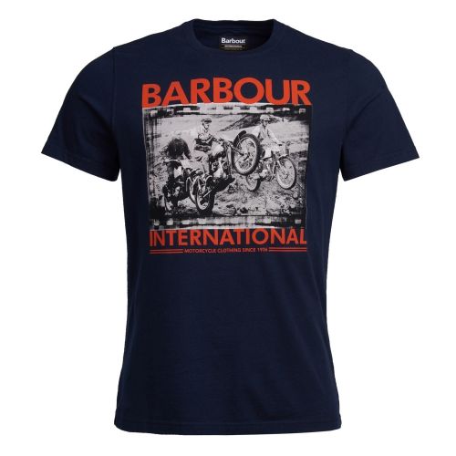 Mens Navy Archive S/s T Shirt 46543 by Barbour International from Hurleys