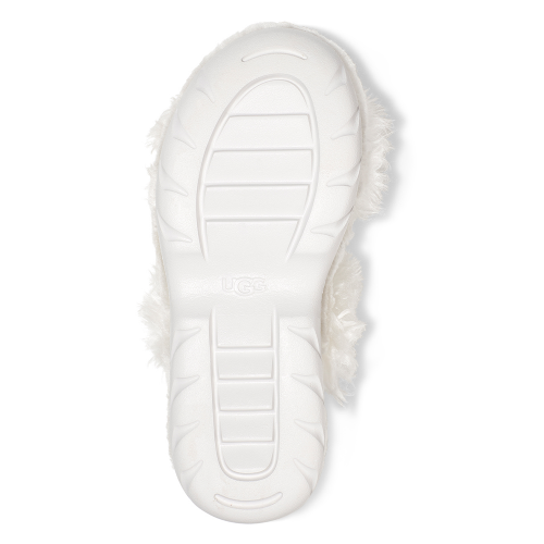 Womens White Fluff Sugar Sandal Slippers 85163 by UGG from Hurleys