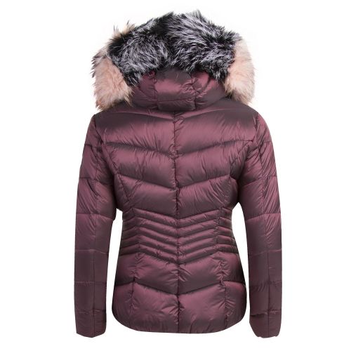 Womens Burgundy/Tri Colour B220S Short Padded Jacket 30956 by Froccella from Hurleys